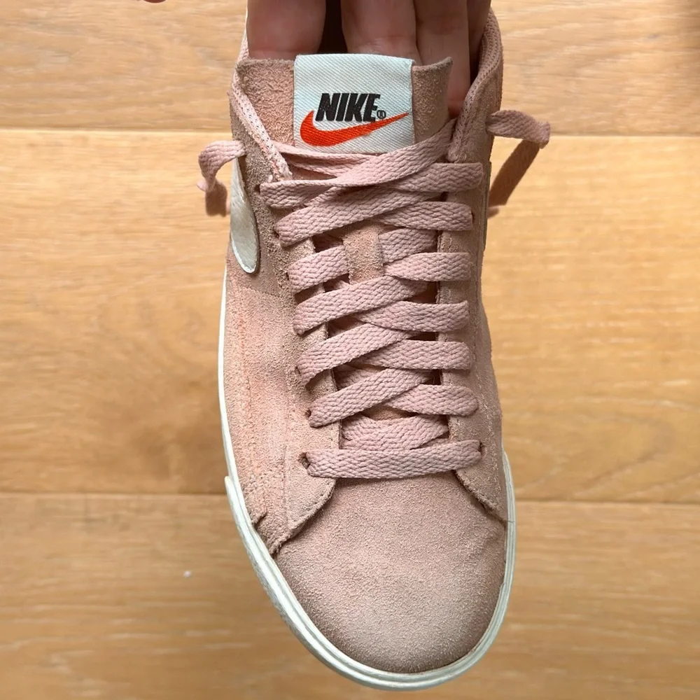 Nike Blazer Low Suede Boho Streetwear Sneakers Light Blush Pink Women's Size 7